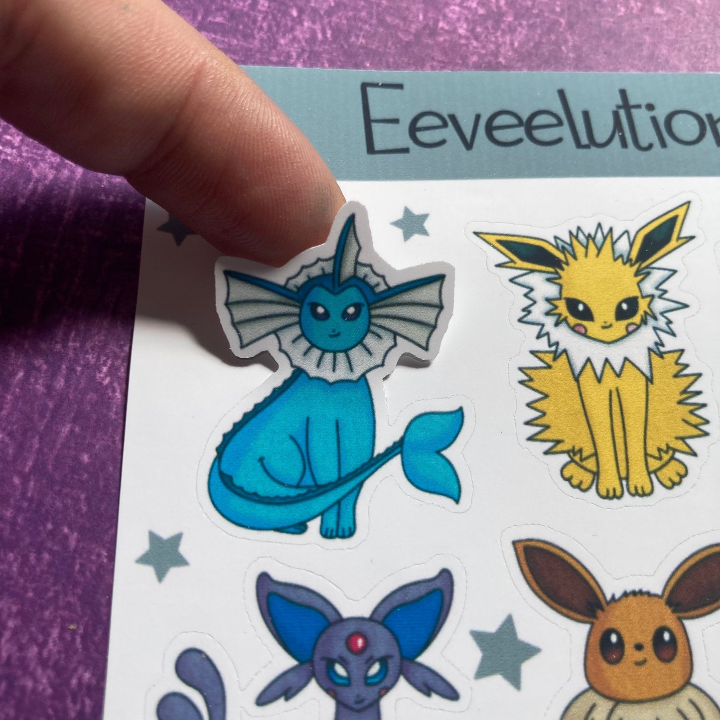 Eeveelutions Sticker Sheet