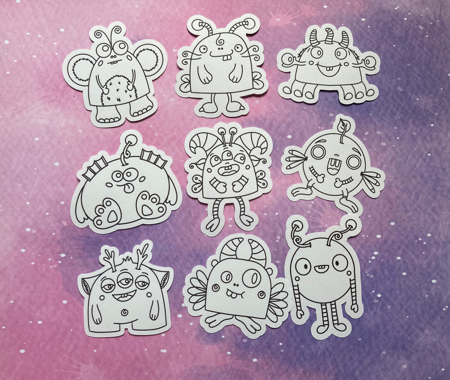 Colour Your Own Monster Stickers