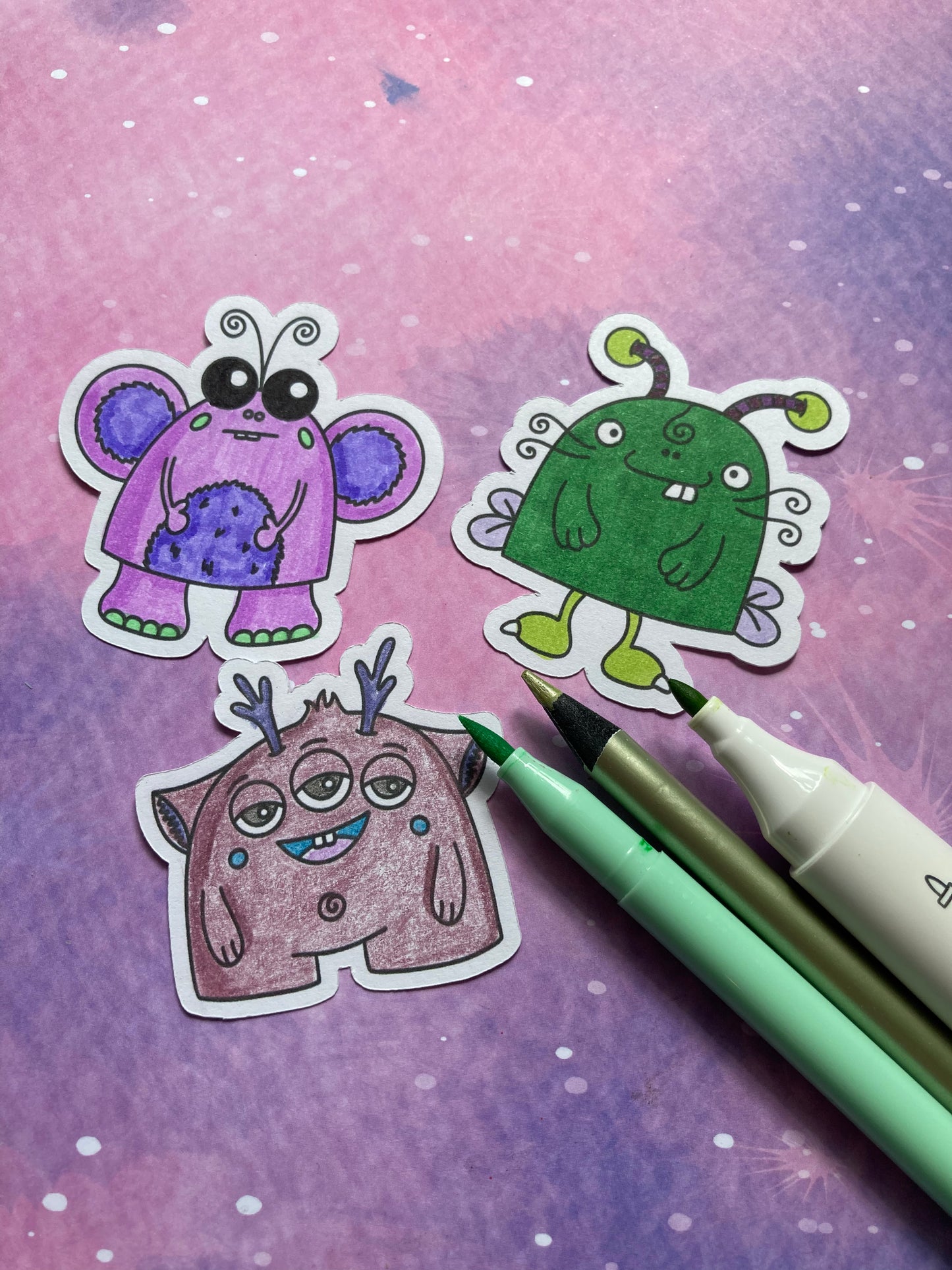 Colour Your Own Monster Stickers