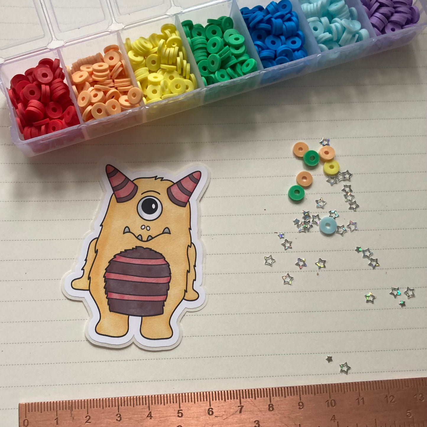 Pastel Rainbow Monsters Stickers