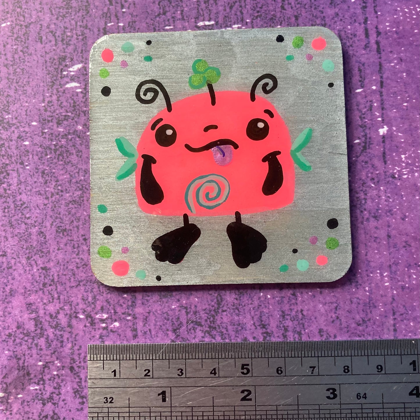 Original Painting Wood Coasters/Magnet - 3.125 inches - Seconds