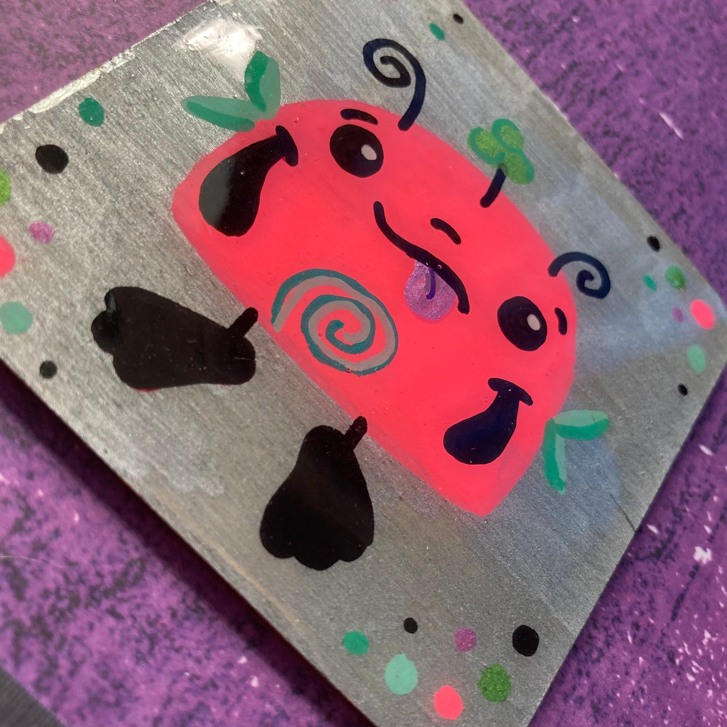 Original Painting Wood Coasters/Magnet - 3.125 inches - Seconds