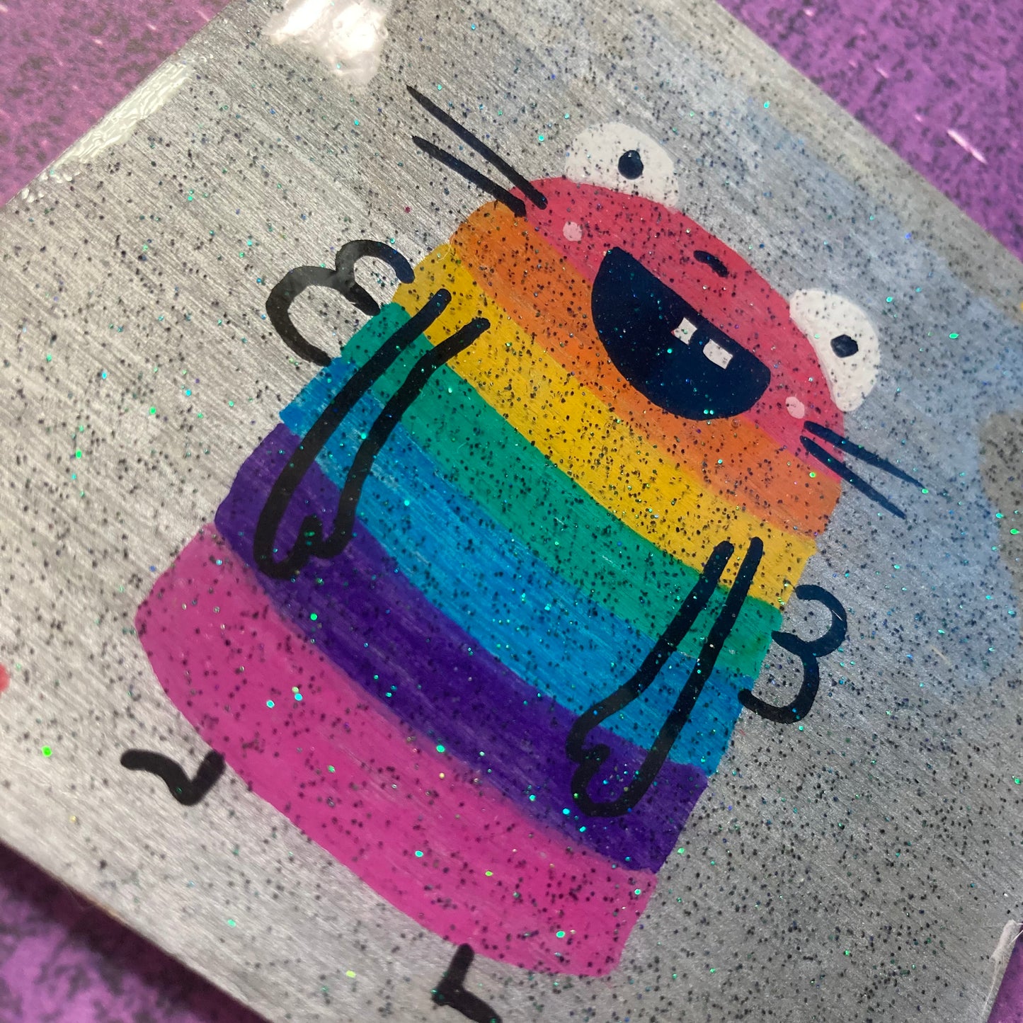 Original Painting Wood Coasters/Magnet - 4 inches - Seconds