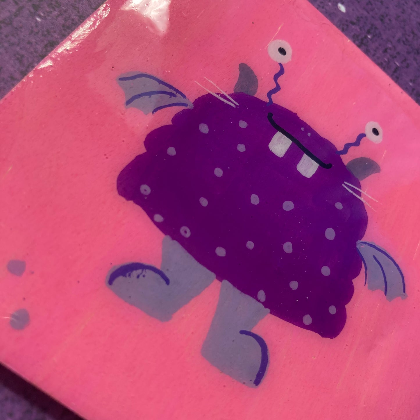 Original Painting Wood Coasters/Magnet - 4 inches - Seconds