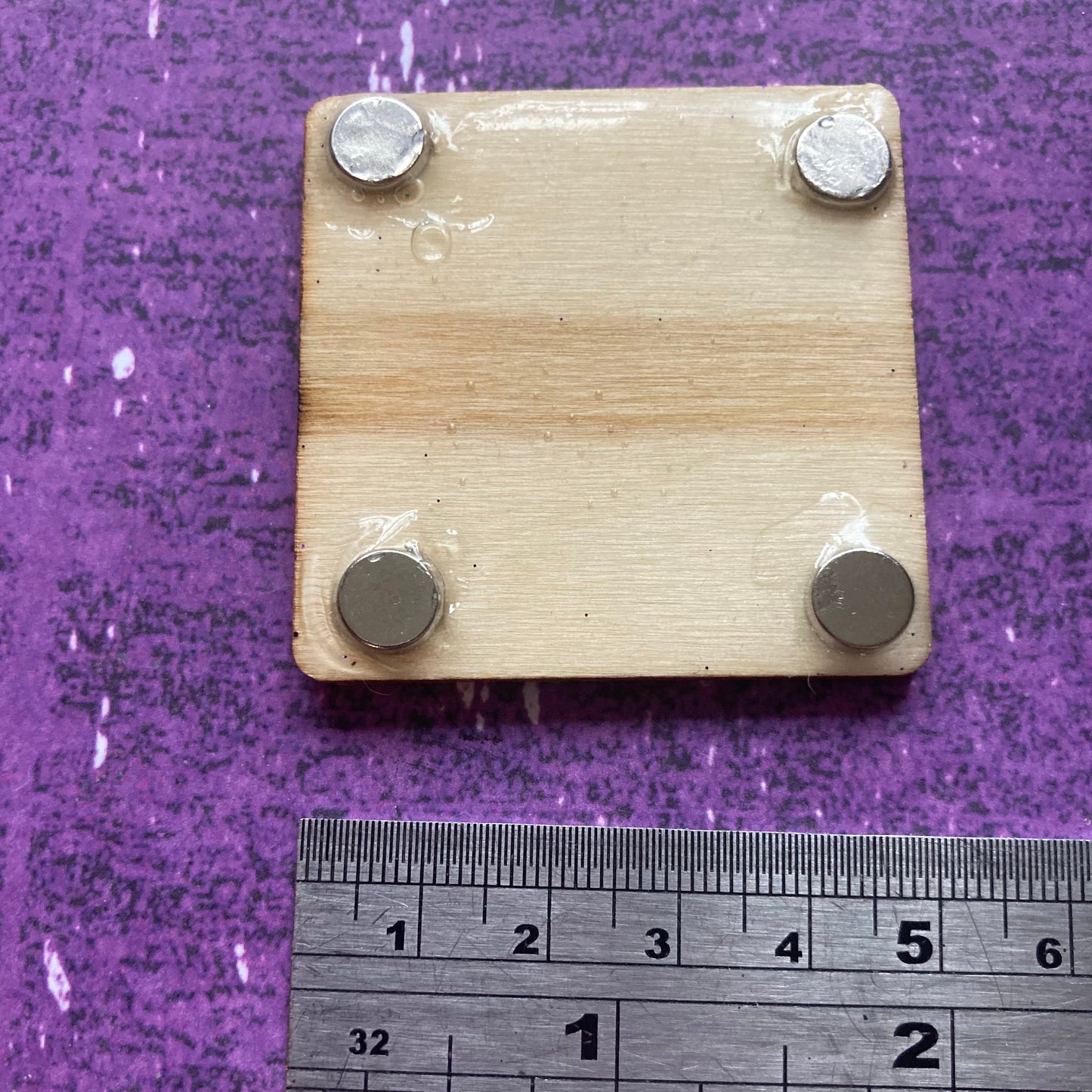 Rainbow Handpainted Wood Magnet - Seconds