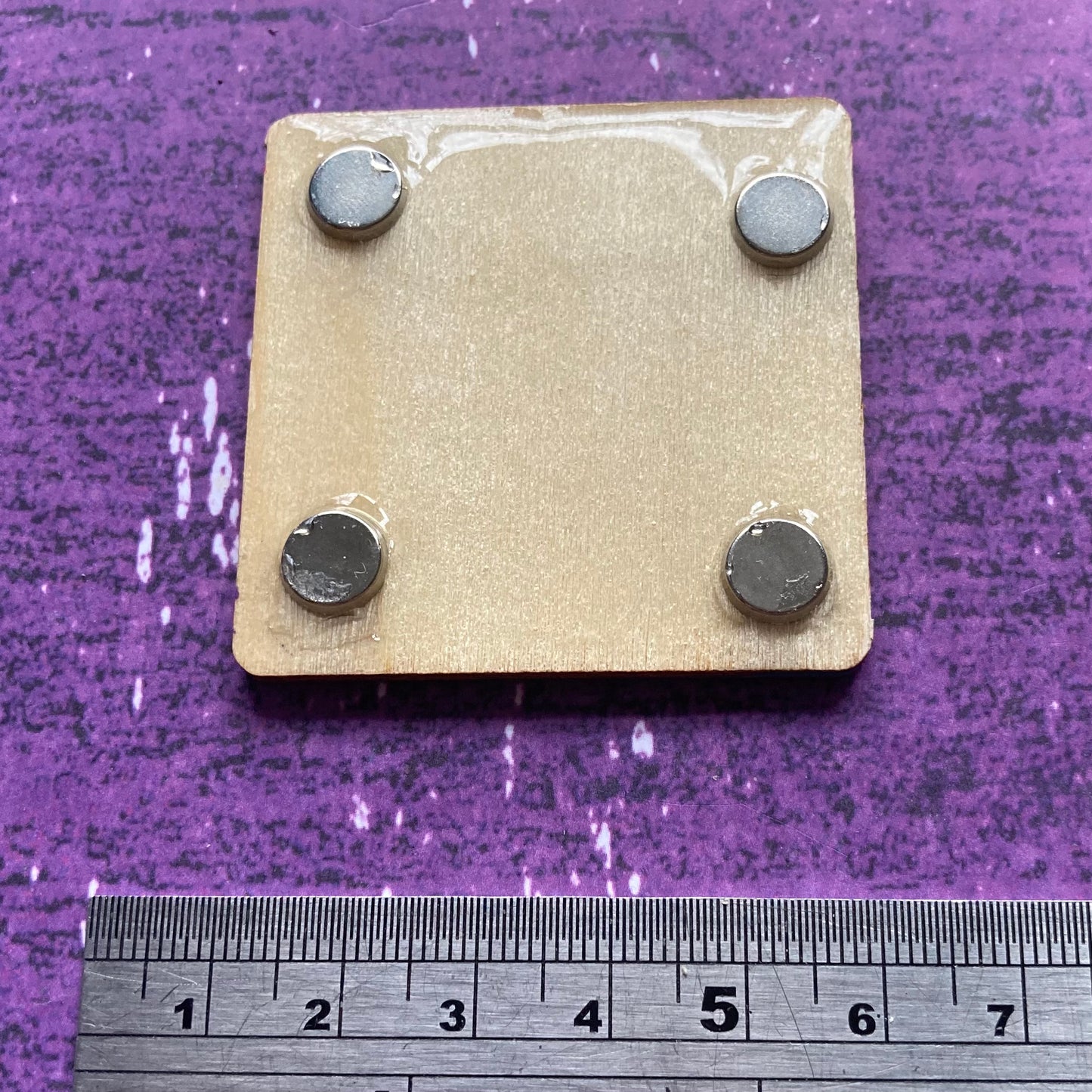 Rainbow Handpainted Wood Magnet - Seconds