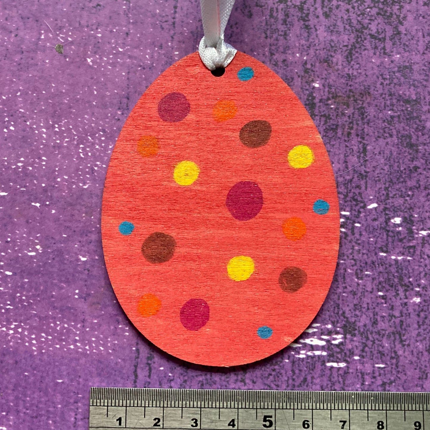 Easter Egg Monster Handpainted Wood Decoration