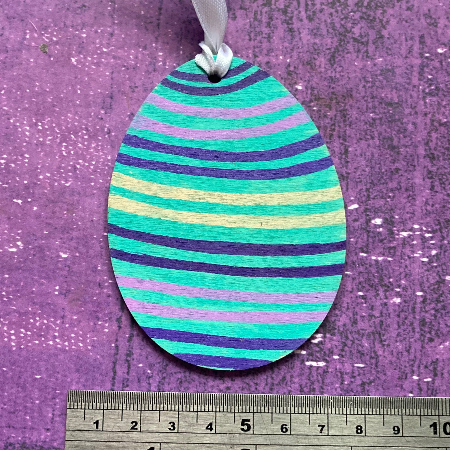 Easter Egg Monster Handpainted Wood Decoration