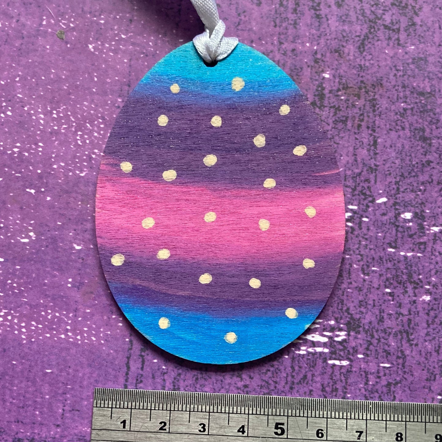 Easter Egg Monster Handpainted Wood Decoration