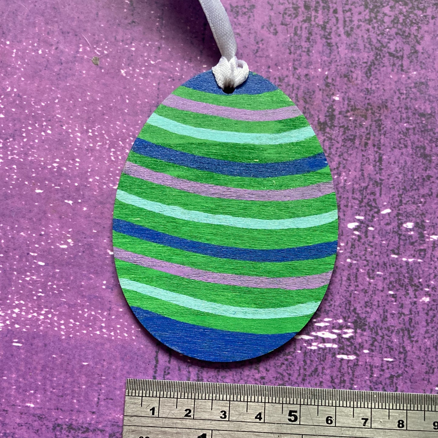 Easter Egg Monster Handpainted Wood Decoration
