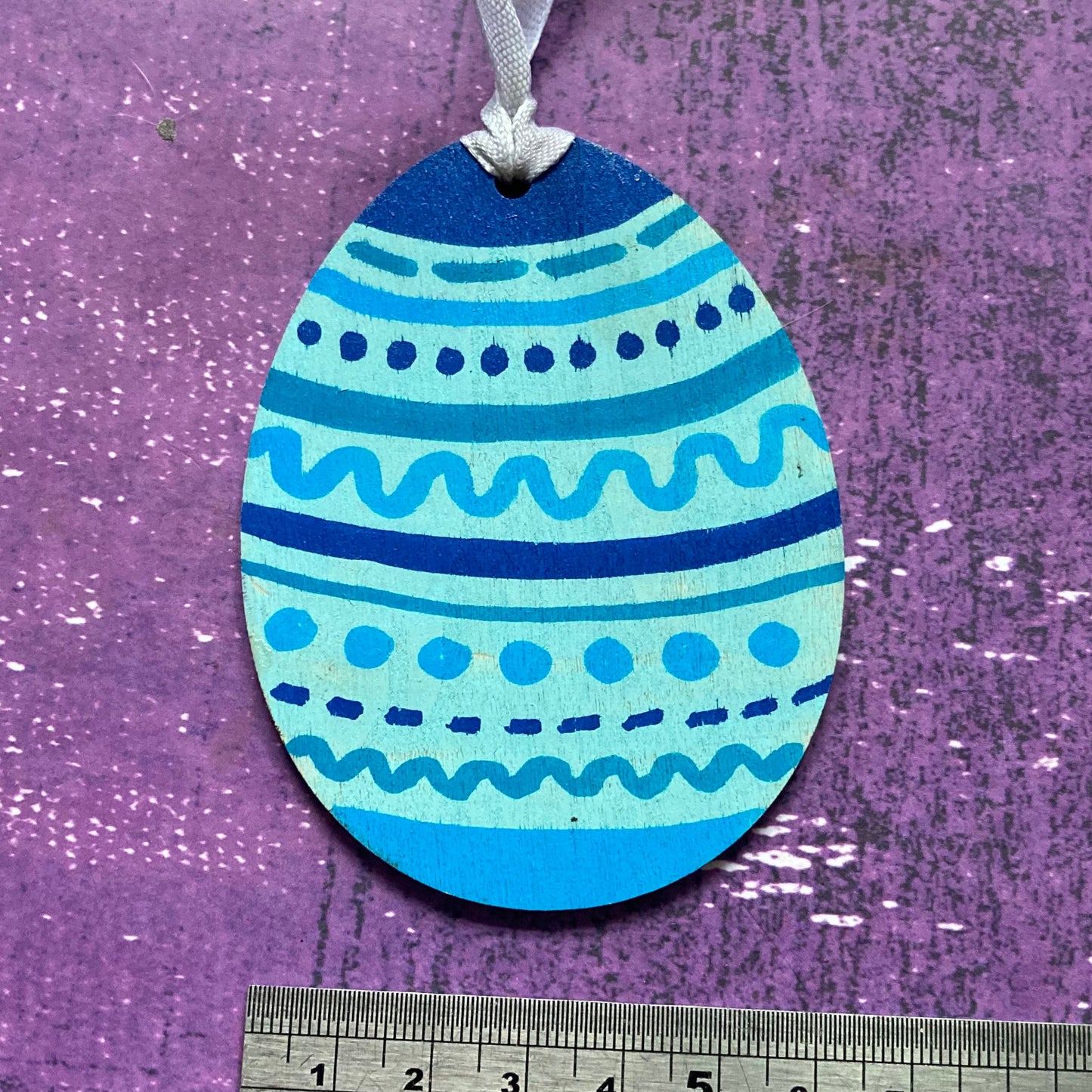 Easter Egg Monster Handpainted Wood Decoration