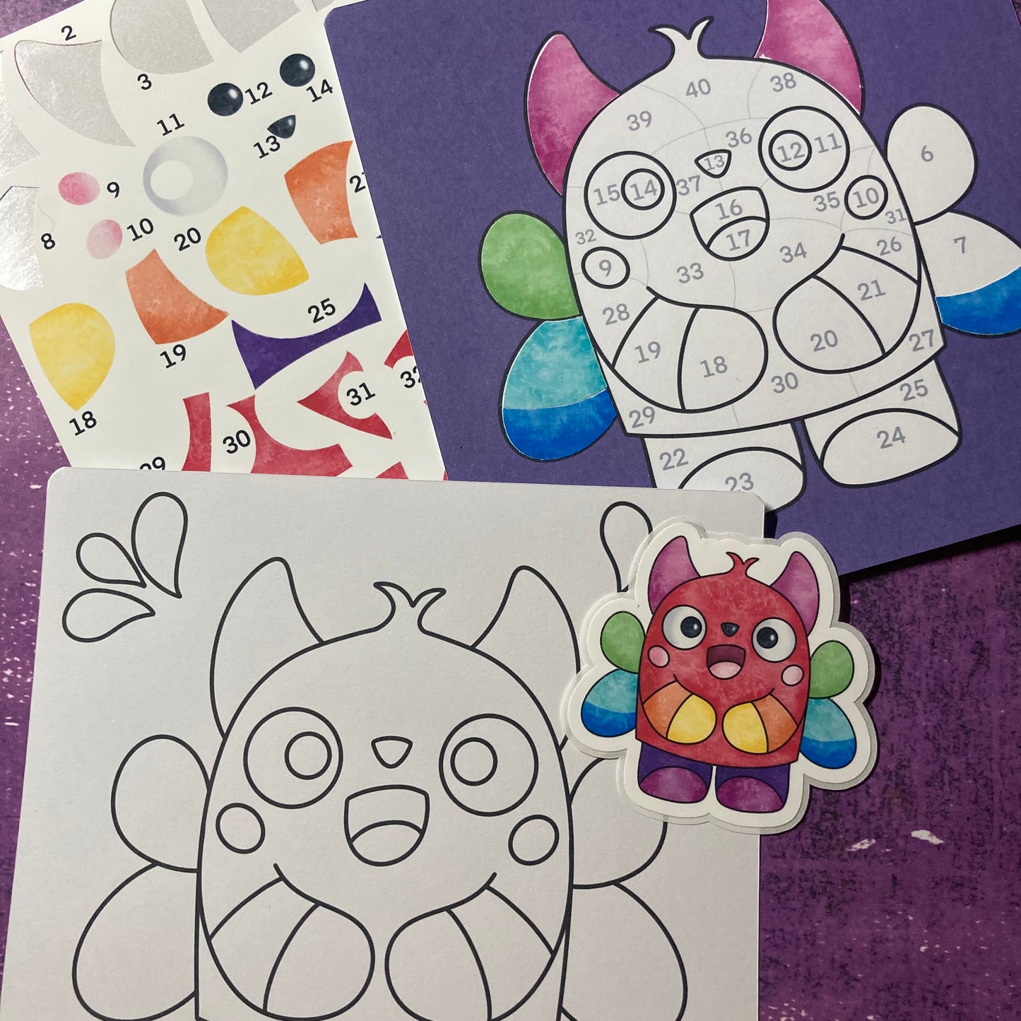 Paint By Stickers Monster Kit