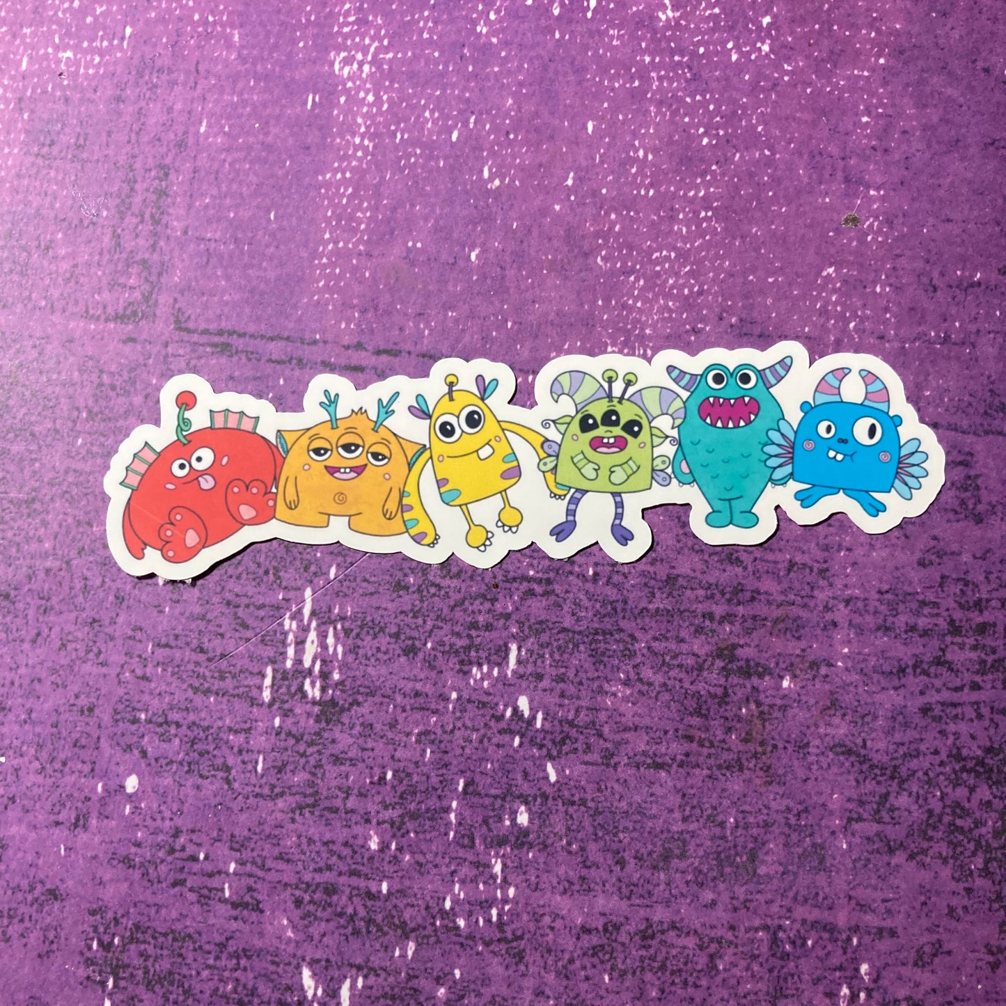 Monster Line Up Die Cut Stickers