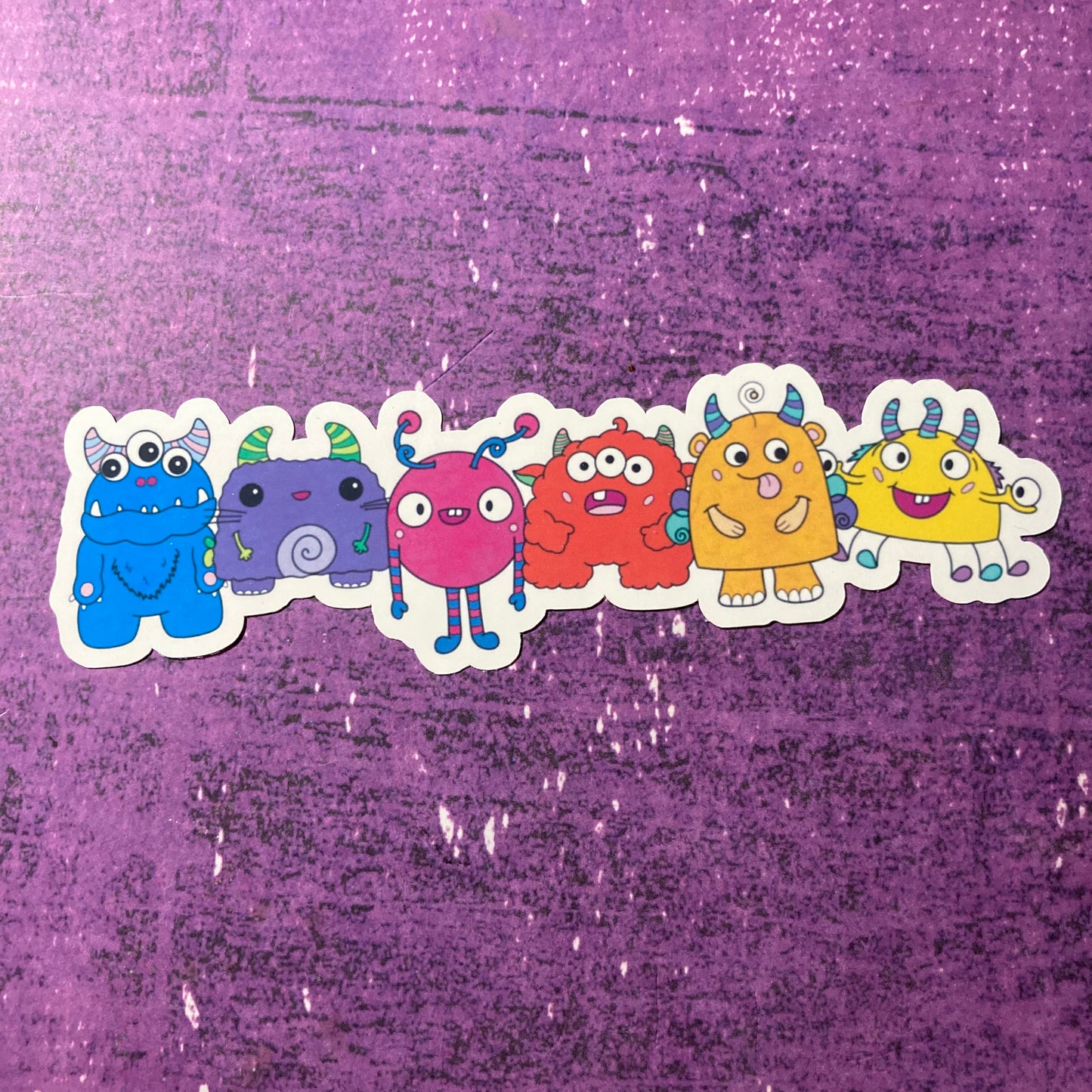 Monster Line Up Die Cut Stickers