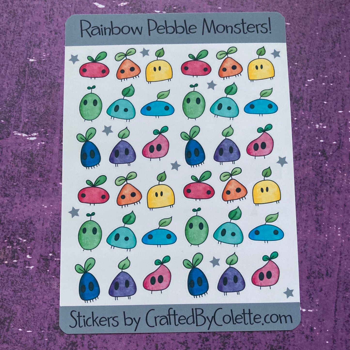 Pebble Monsters Sticker Sheets