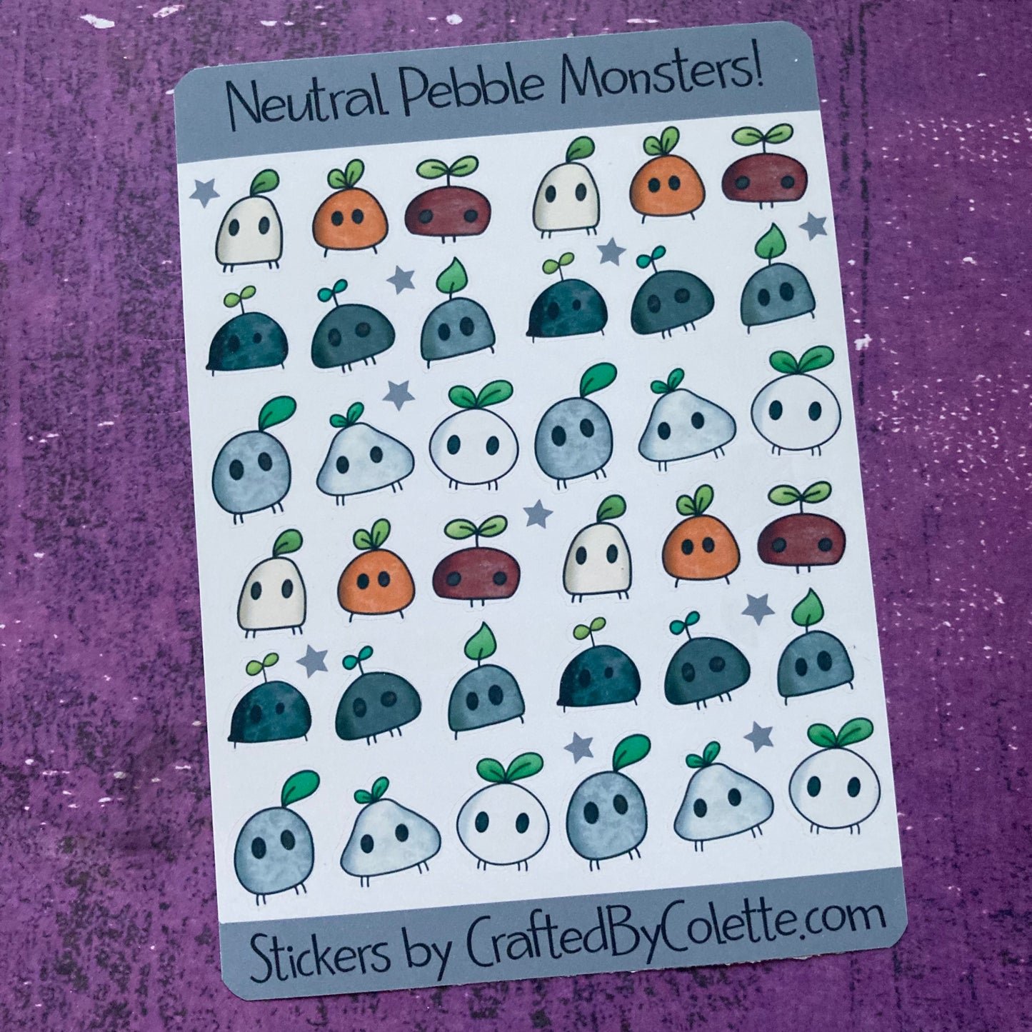 Pebble Monsters Sticker Sheets