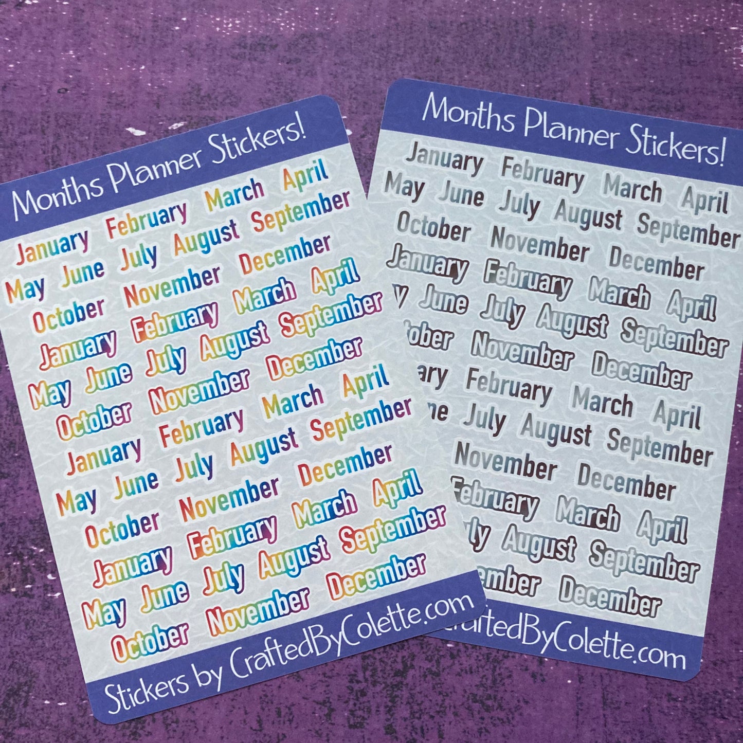 Months Planner Stickers