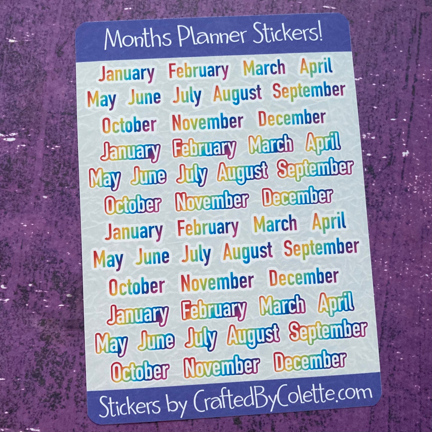 Months Planner Stickers