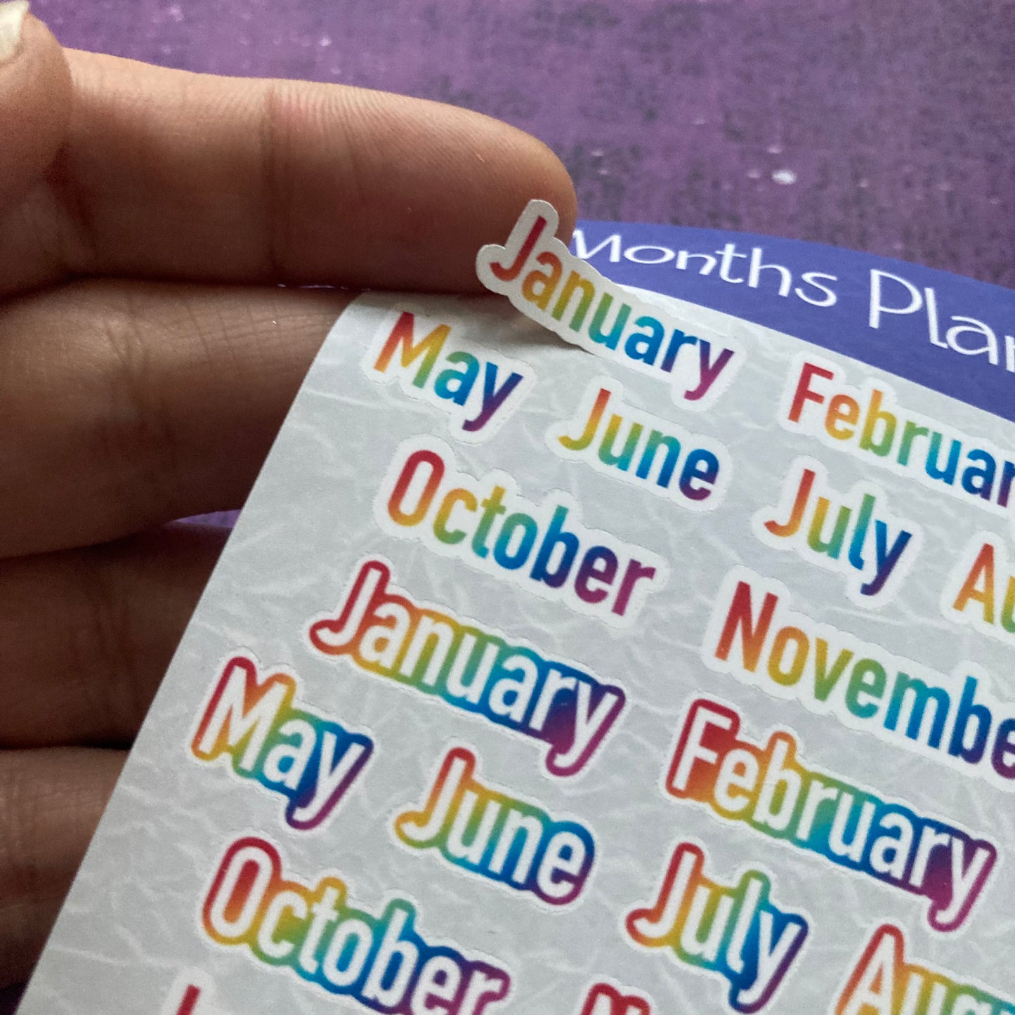 Months Planner Stickers