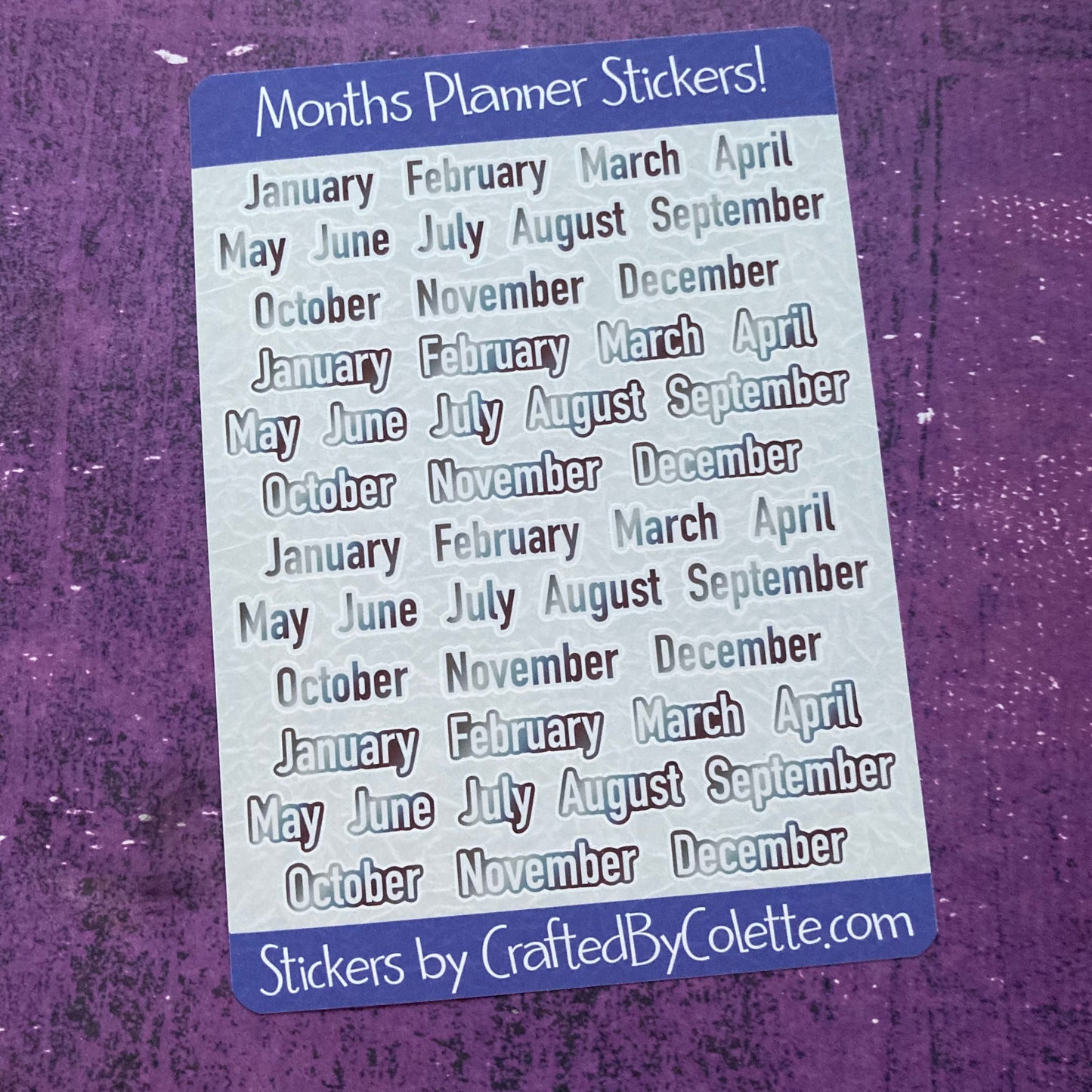 Months Planner Stickers