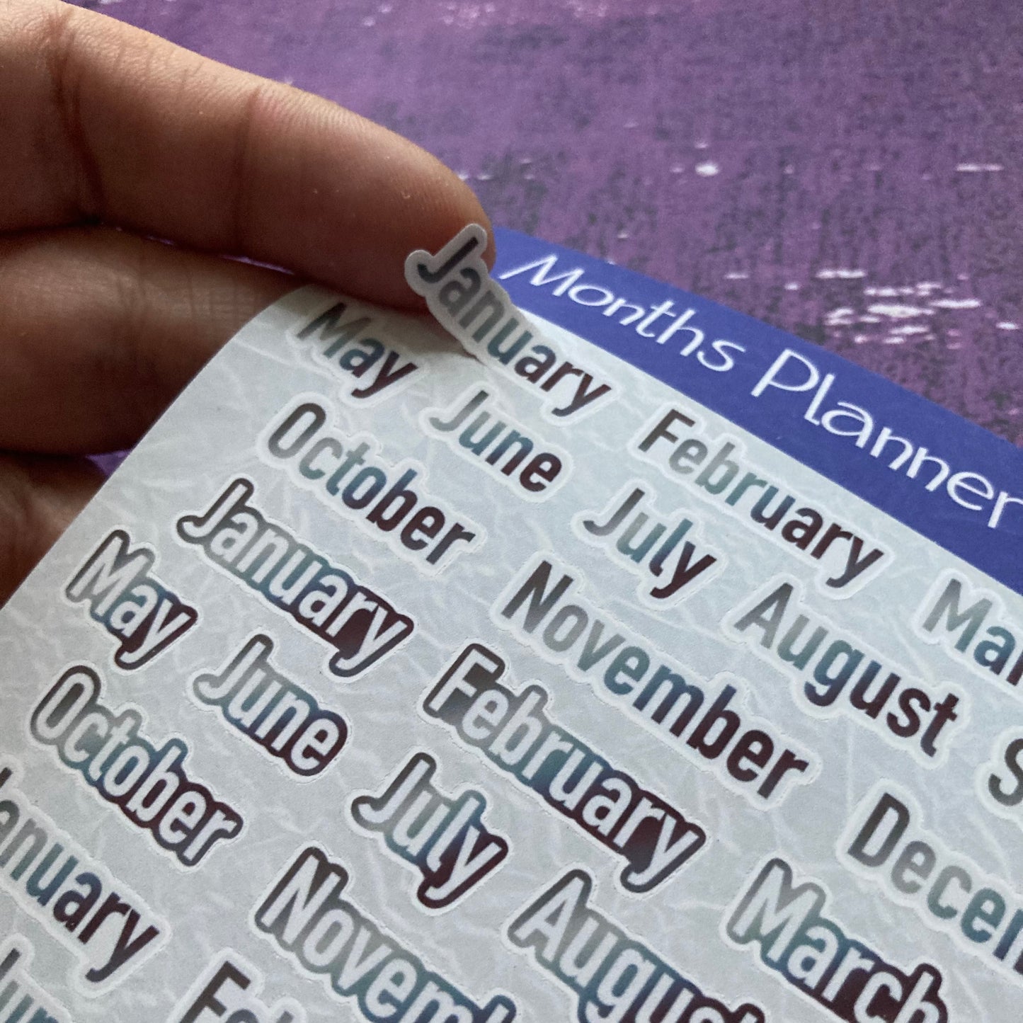 Months Planner Stickers