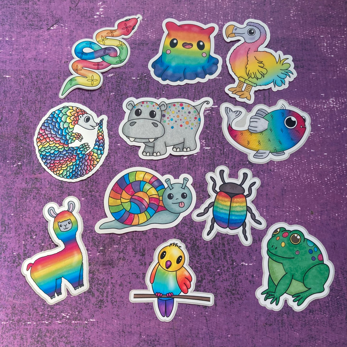 Rainbow Animals Stickers