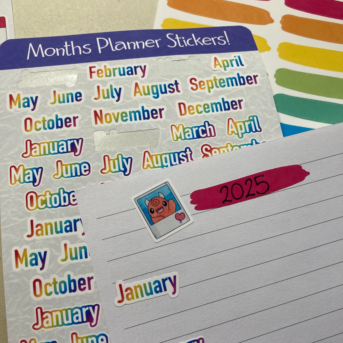 Months Planner Stickers