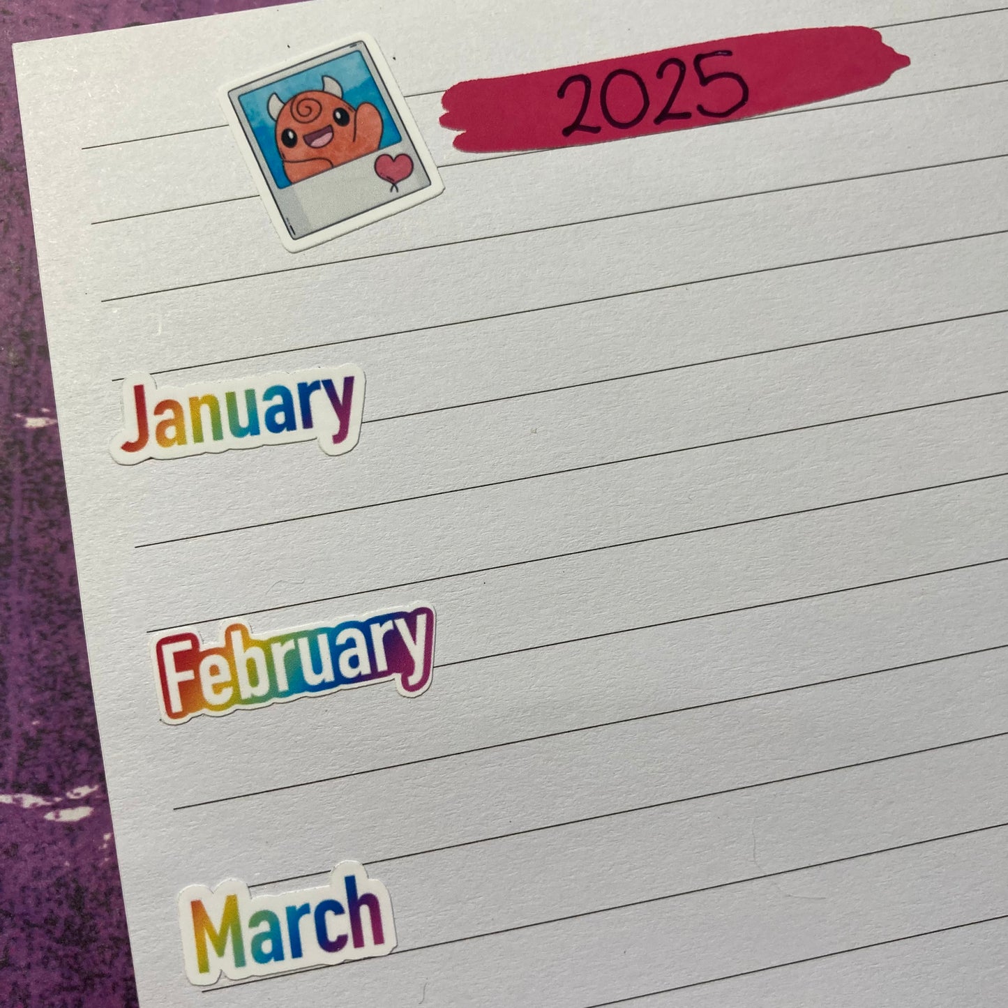 Months Planner Stickers