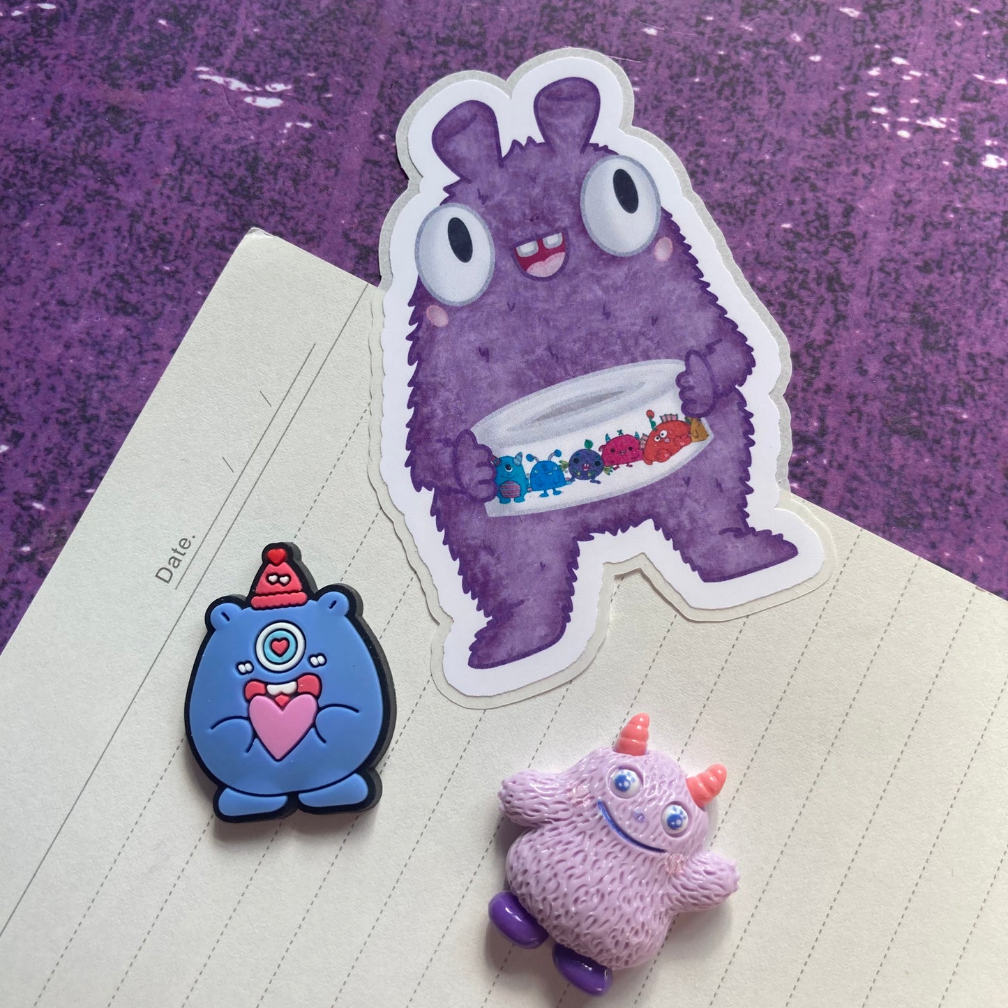 Monsters By Rainbow Stickers 6 - Purple