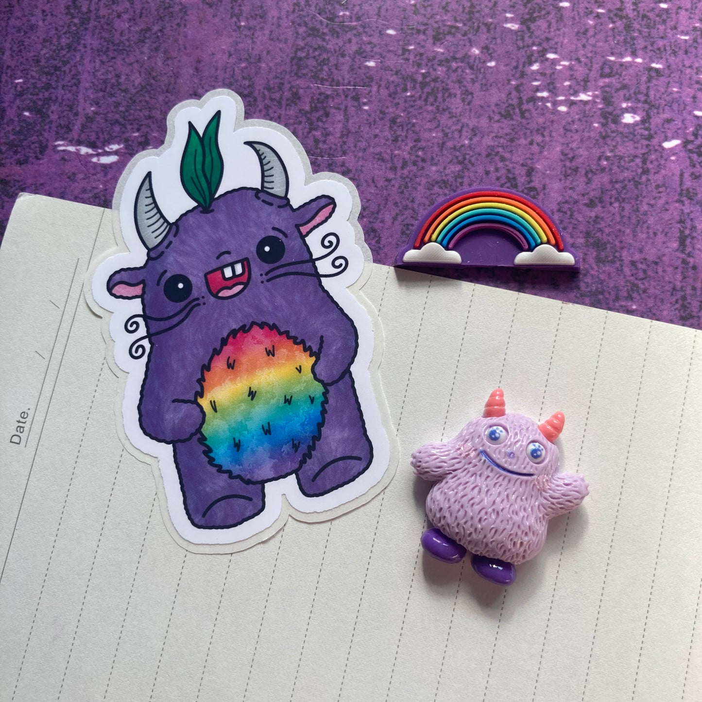 Monsters By Rainbow Stickers 6 - Purple