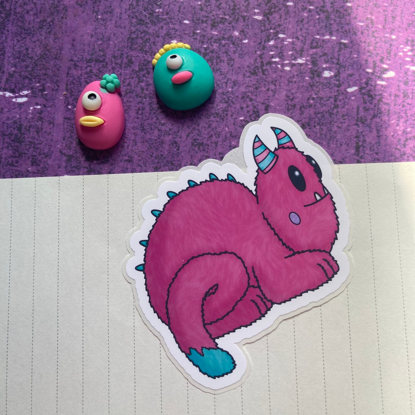 Monsters By Rainbow Stickers 7 - Pink