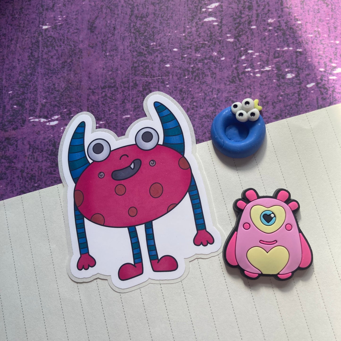 Monsters By Rainbow Stickers 7 - Pink
