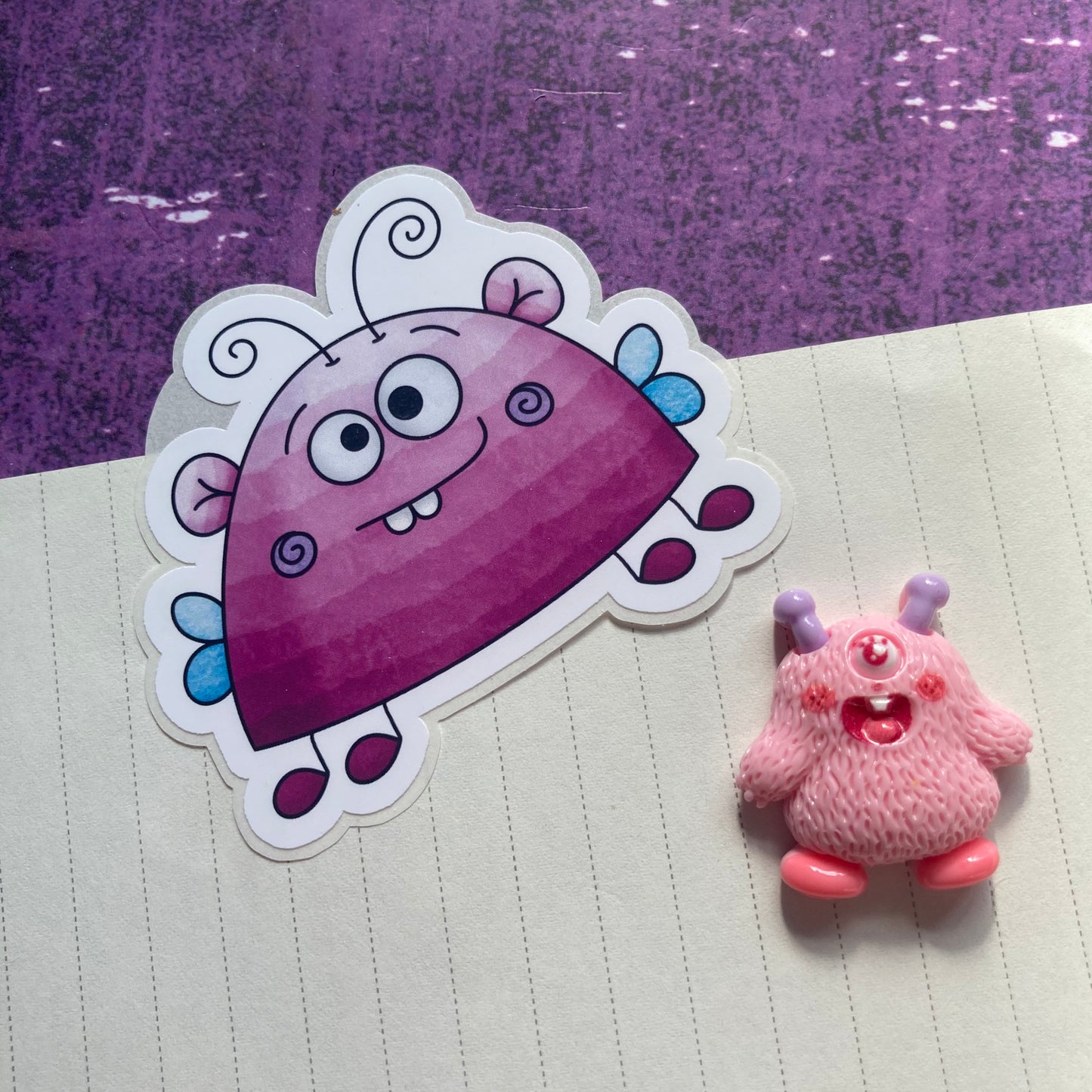Monsters By Rainbow Stickers 7 - Pink