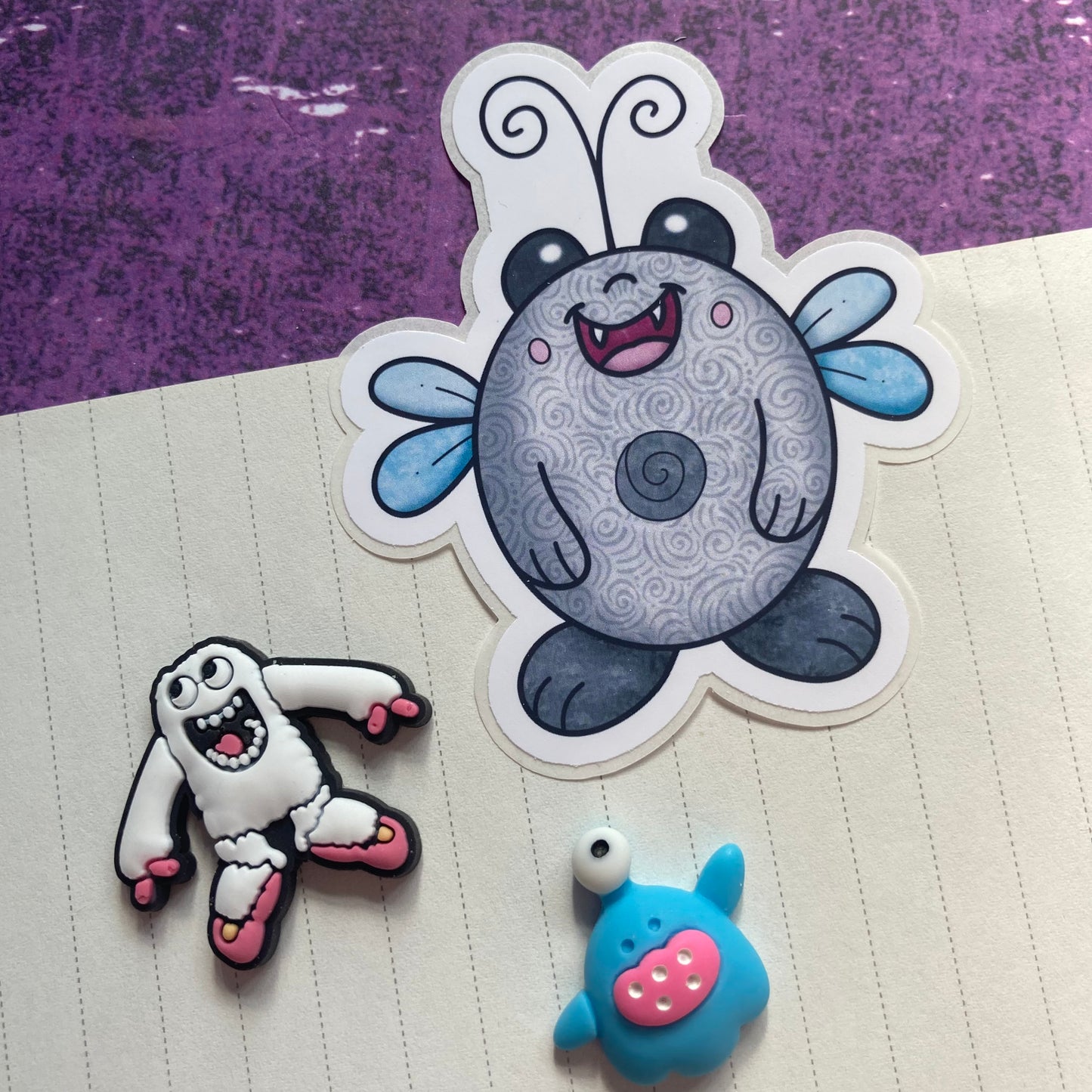 Monsters By Rainbow Stickers 9 - Grey
