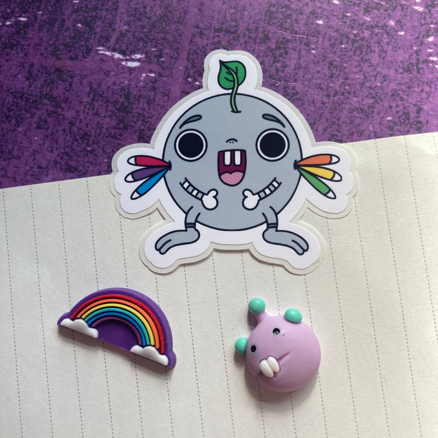 Monsters By Rainbow Stickers 9 - Grey