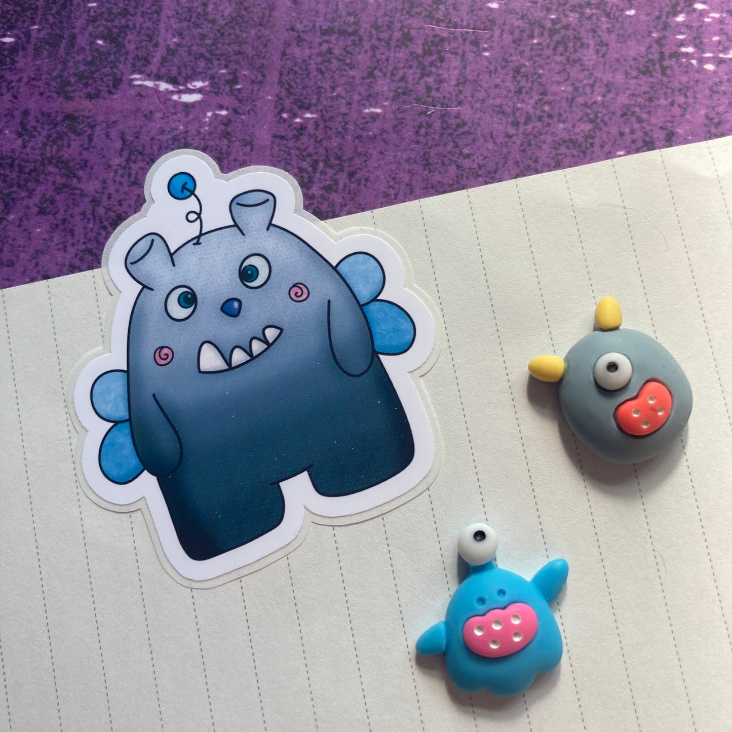 Monsters By Rainbow Stickers 9 - Grey