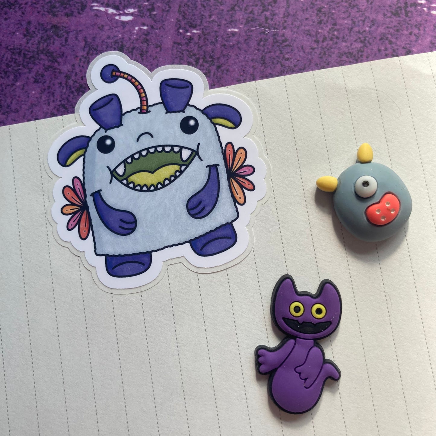 Monsters By Rainbow Stickers 9 - Grey