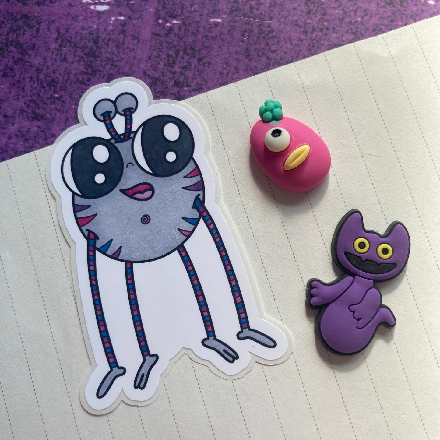Monsters By Rainbow Stickers 9 - Grey