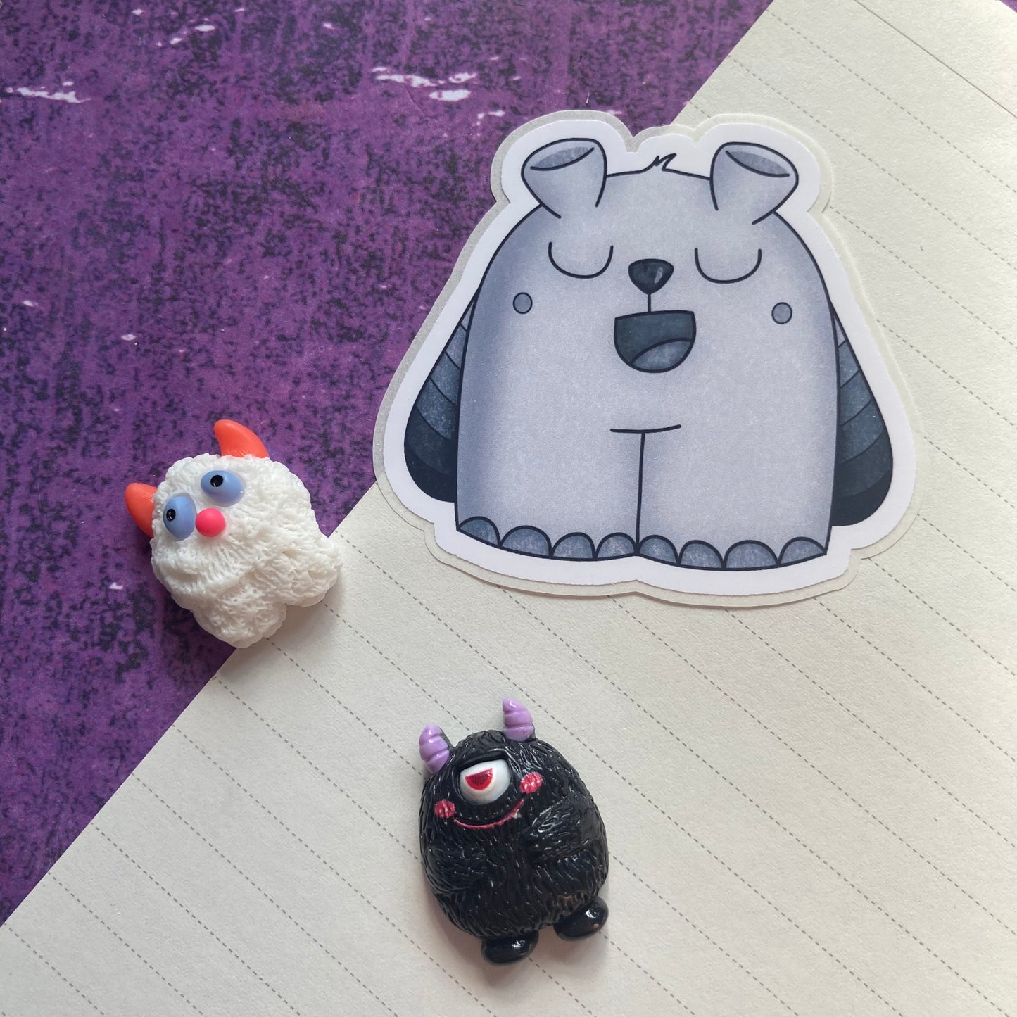 Monsters By Rainbow Stickers - Black & White