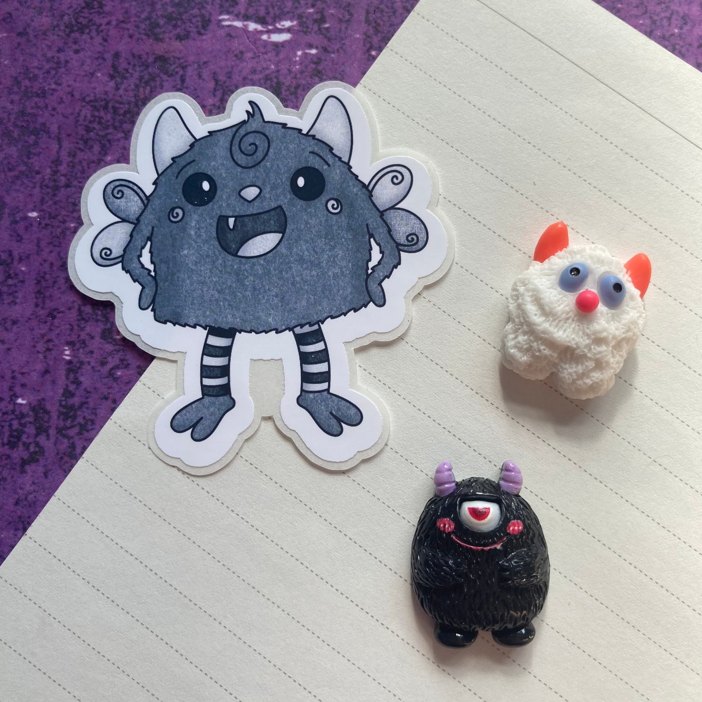 Monsters By Rainbow Stickers - Black & White