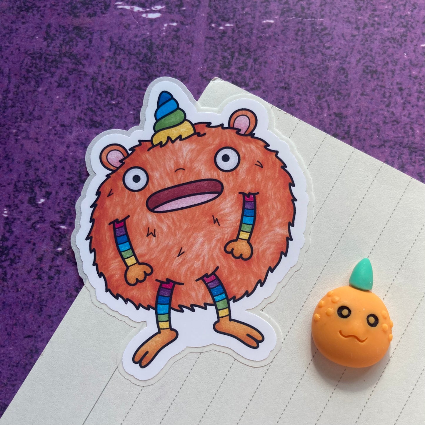 Monsters By Rainbow Stickers 2 - Orange