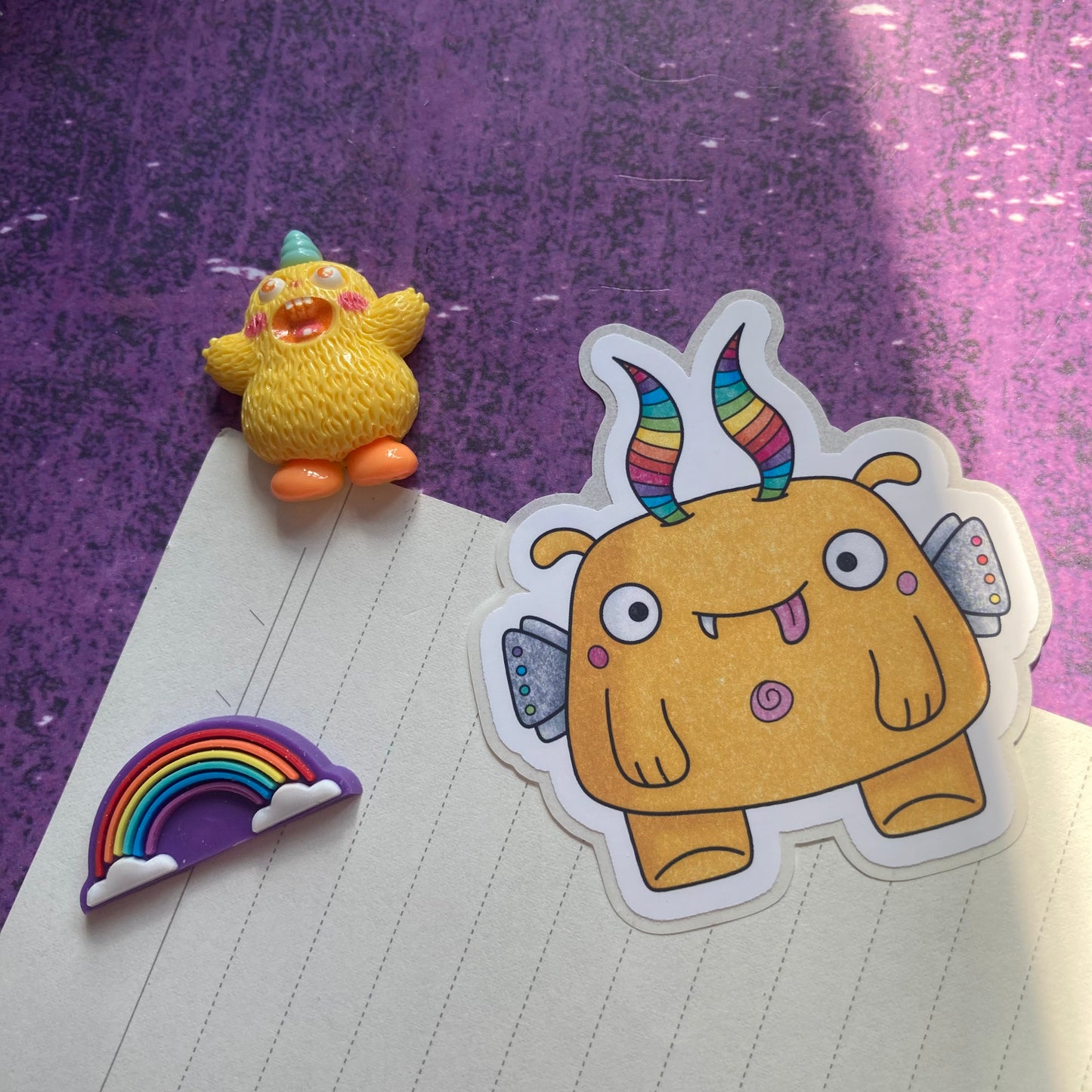 Monsters By Rainbow Stickers 3 - Yellow