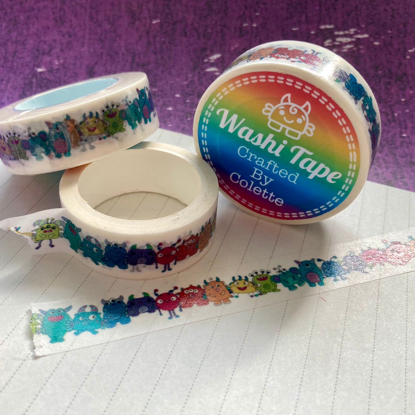 Rainbow Monsters Washi Tape