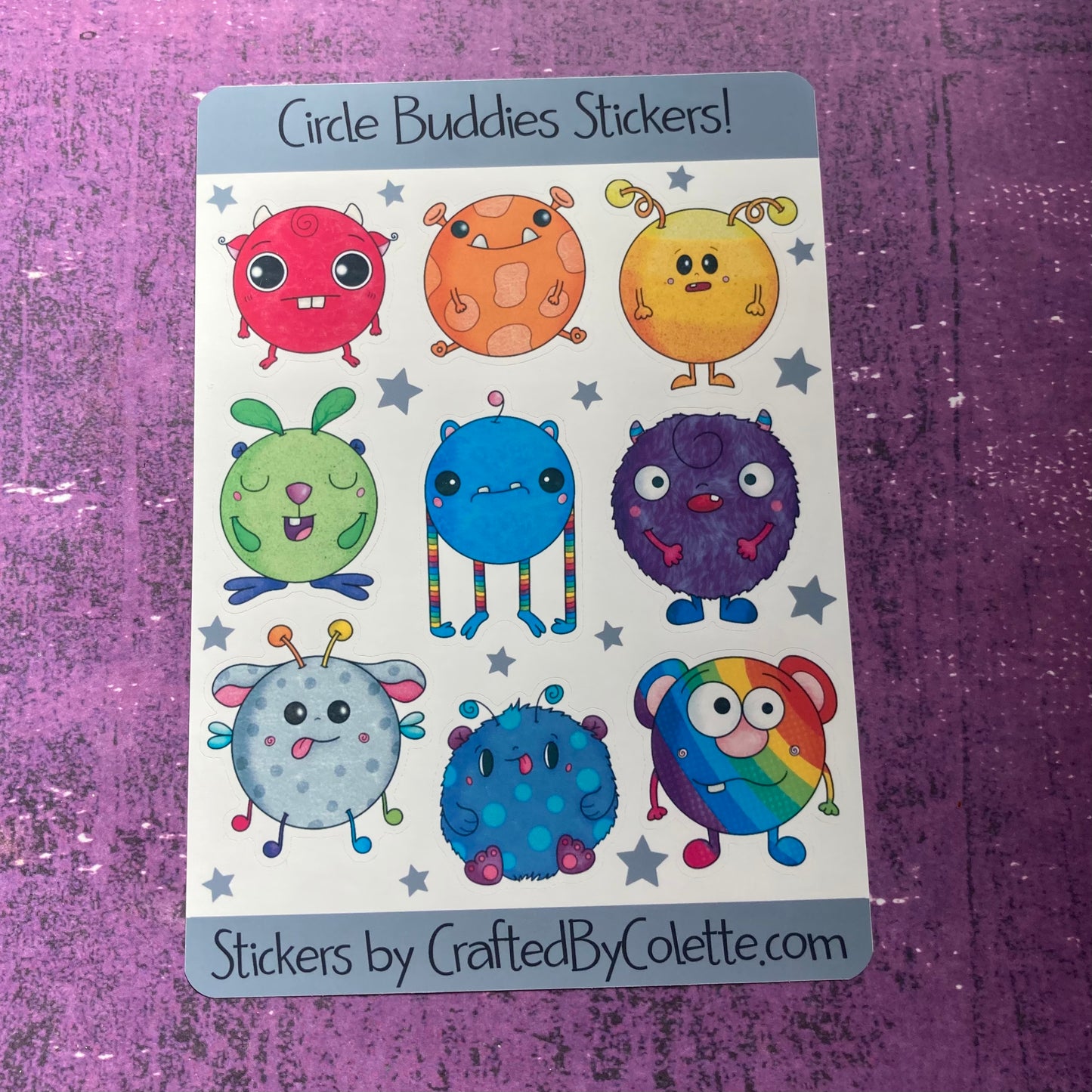 Circle Buddy Sticker Sheet