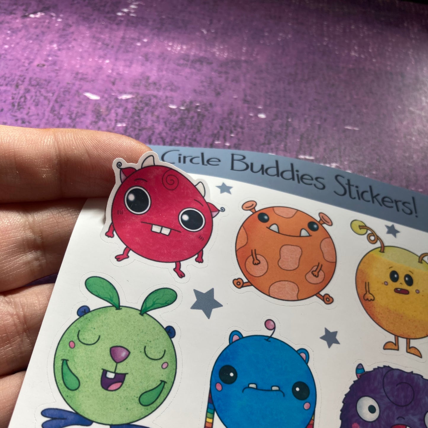 Circle Buddy Sticker Sheet
