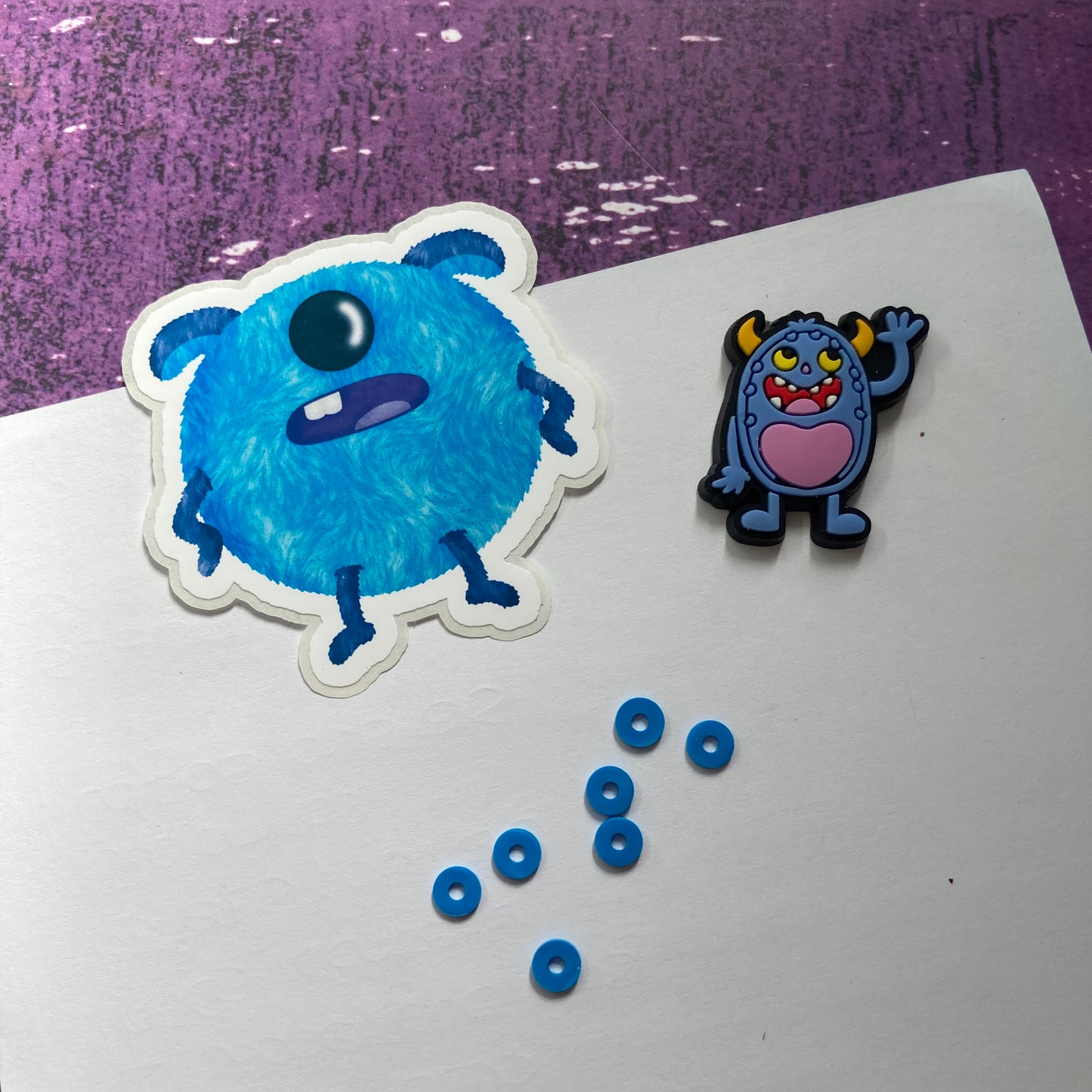 Monsters By Rainbow Stickers 5 - Blue