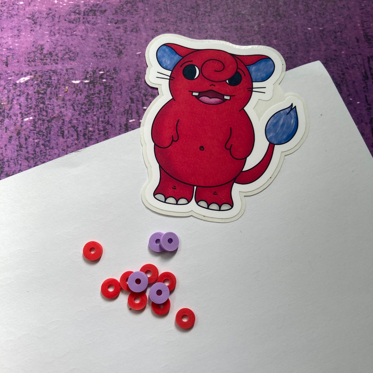 Monsters By Rainbow Stickers 1  - Red