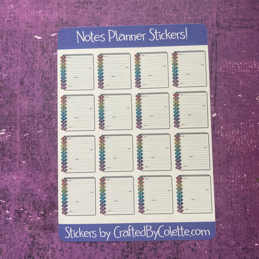Notebooks Planner Stickers Sheet