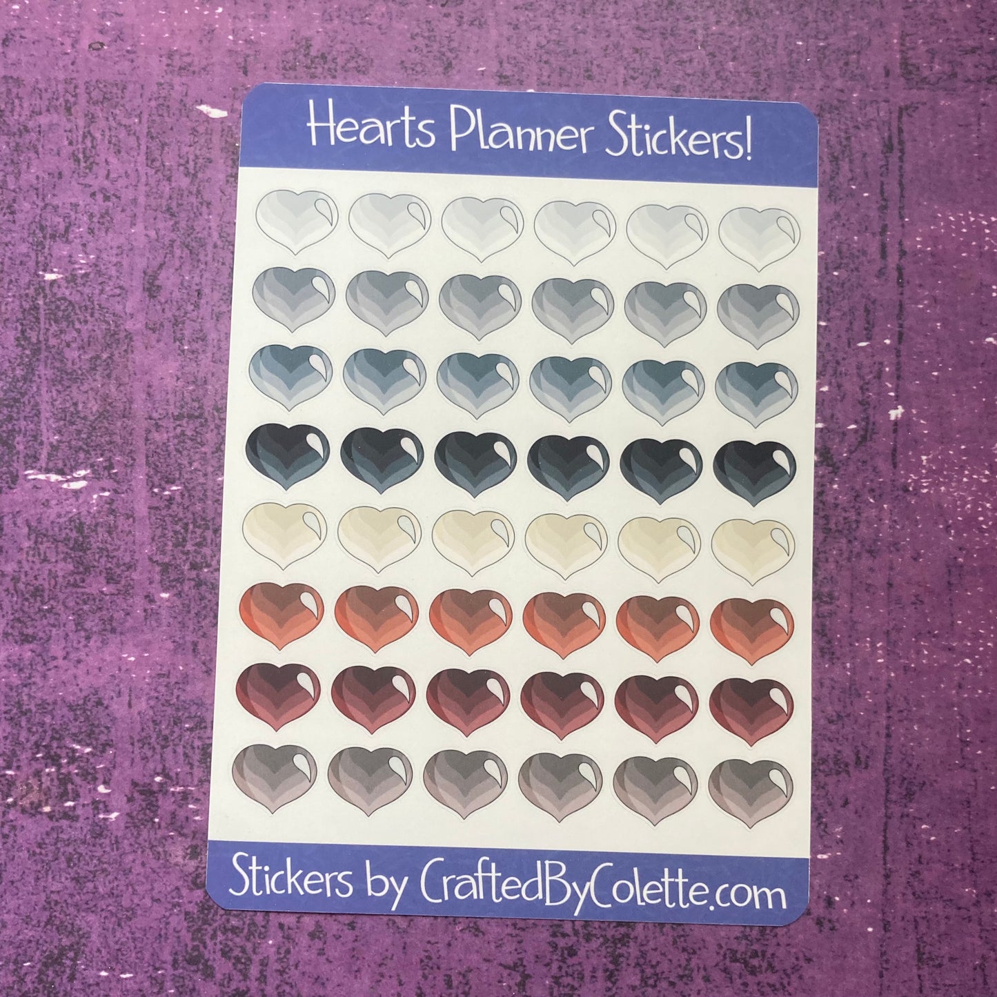 Hearts Planner Stickers