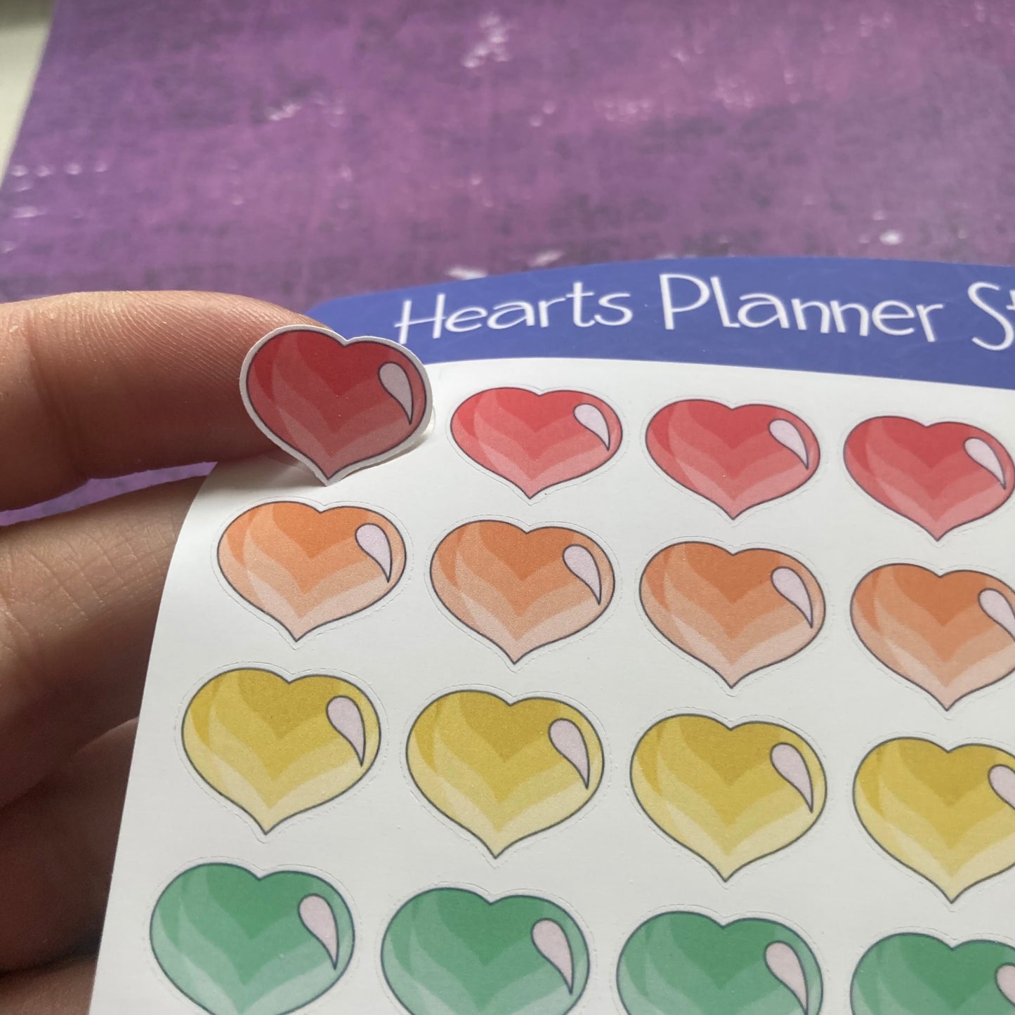 Hearts Planner Stickers